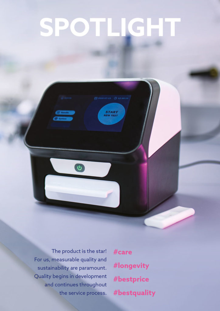 ESEQuant FLex lateral flow reader with the test cassette